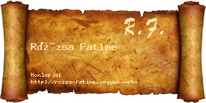 Rózsa Fatime névjegykártya